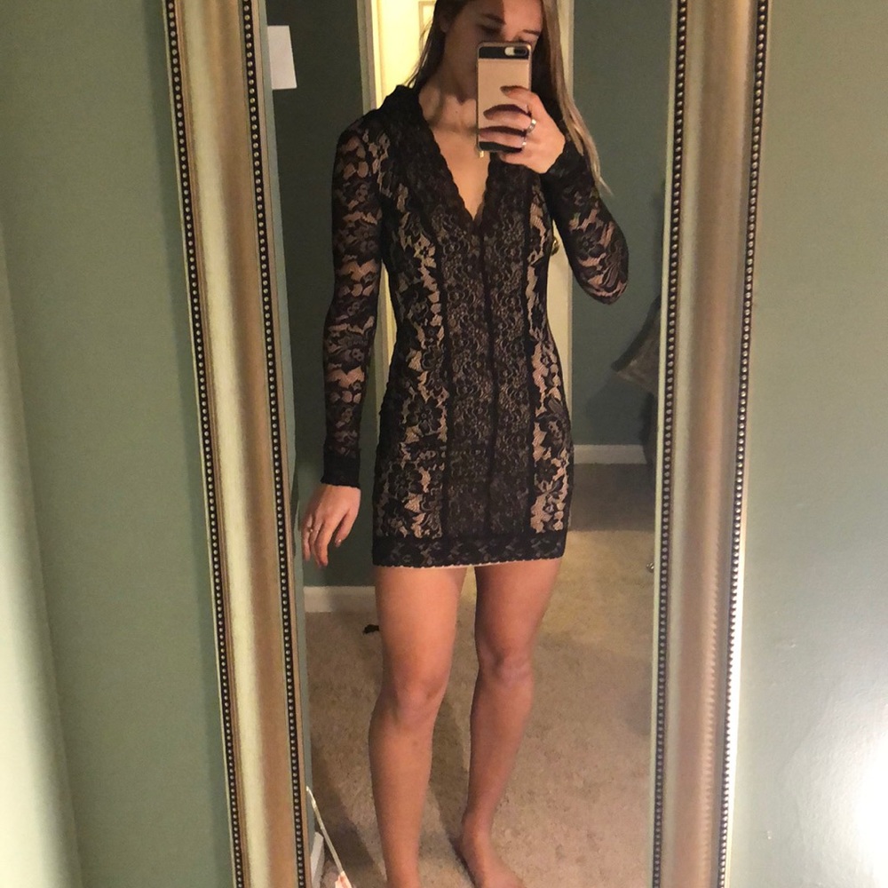 Black lace dress